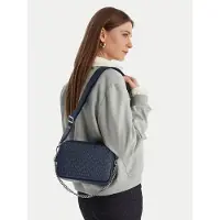 Michael Kors Dames Bryant medium schoudertas met marine logo (OSFA), Casual, Doek, Marineblauw 32S5SYTC5V