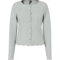Pieces Gebreid vest grijs