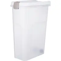 Trixie - Voerton - Luchtdicht - Afsluitbaar - Kunststof - Transparant - Wit - 40 LTR - 26,5X44,5X61,5 cm