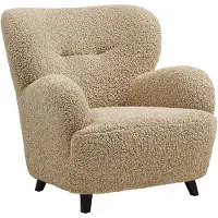 Ebuy24 Fauteuil Lunaro bouclé | teddystof bruin 86x87x84 cm fauteuils | NADUVI