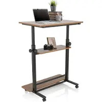 Hjh OFFICE WORKSTATION II | 80x50 - Bureaus Zwart / Walnoot