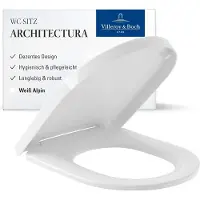 Villeroy & Boch Omnia Architectura closetzitting met deksel en rvs steekscharnieren Wit