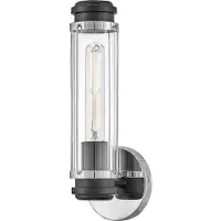 HINKLEY Wandlamp Masthead, dimbaar, helder / transparant, Badkamer, metaal, Modern, Wandlamp