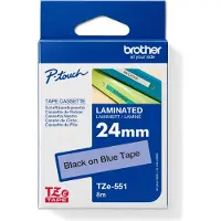 Brother Tape TZe-551 Zwart op blauw (24 mm)