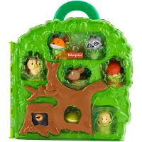 Fisher Price Little People Bosvriendjes Draagkoffer Speelset met Figuren en 9 onderdelen