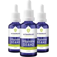 Vitakruid 3x Vitamine D3 & K2 druppels (30 ml)