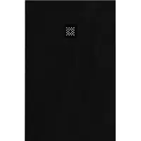 Brauer Douchebak Asteroid 90x140cm incl. antislip en antibacterieel mineraalmarmer mat zwart