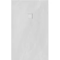 Brauer Asteroid Douchebak Mineraalmarmer - 160x100cm - Mat Wit - Mineraalmarmer - Douche, Douchebakken - 8720359378125