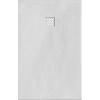 Brauer Douchebak Asteroid 90x140 incl. antislip en antibacterieel mineraalmarmer mat wit