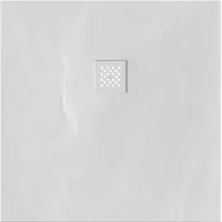 Brauer Douchebak Asteroid 90x90cm incl. antislip en antibacterieel mineraalmarmer mat wit