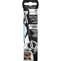 Maybelline Tattoo Liner Gel Pot en 2-in-1 professionele eyelinerkwast Eyeliner 3 st Nr. 950 - Blackest Black