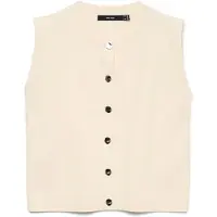 Vero Moda Gebreide bodywarmer 'VMGold' natuurwit