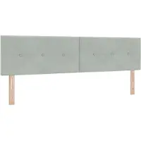 vidaXL LED Hoofdbord Lichtgrijs 180 cm Fluweel