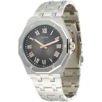 GUESS Analoog horloge 'Asset' goud / zwart / zilver