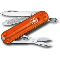 Victorinox Classic SD Transparent zakmes - Fire Opal - 7 functies
