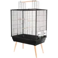 Zolux Vogelkooi Neo Darwin - Vogelverblijven - Zwart - 78 x 48 x 112 cm