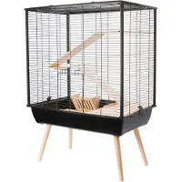Zolux knaagdierkooi neo cosy large zwart - 78x48x80 cm