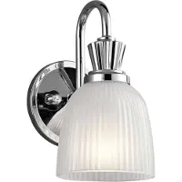 ELSTEAD Wandlampe , Cora, Metallic, Badkamer, Metaal, Modern