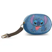 KARACTERMANIA Lilo en Stitch, portemonnee voor muntgeld, blauw, met afbeelding, met rits, 125 mm, 20 mm