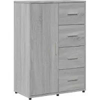 vidaXL Dressoir 60x31x84 cm bewerkt hout grijs sonoma eikenkleurig
