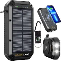 Golden Sound Powerbank Zonneenergie - 30.000 mAh - Accu voor in het