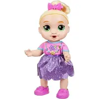 Hasbro Baby groeit op LaLa GooGoo, interactieve babypraatpop voor meisjes en jongens van 3+