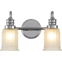 QUOIZEL Wandlamp Swell, chroom / zilver, Badkamer, Glas, Wandlamp