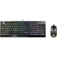MSI Pak Klavier - Souris Vigor Gk30 Combo RGB (Noir) (UK, Bedraad), Toetsenbord, Zwart