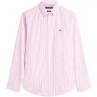 Tommy Hilfiger Overhemd 'FLEX' pink / wit