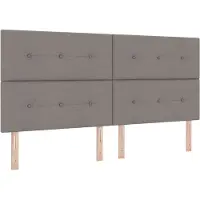 vidaXL Hoogte verstelbaar hoofdbord Taupe Stof