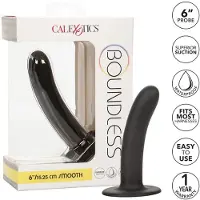 Calexotics - Boundless Smooth - Gladde Strap-on Anaal Plug met Zuignap - Siliconen - Drie Maten - Zwart M