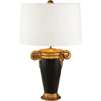 Flambeau LED Tafellamp Gallier | 1X E27 Max 60W | Black and Gold