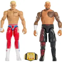 Mattel WWE Hoofdevenement 'The American Nightmare' Cody Rhodes tegen Solo Sikoa, set van 2