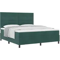 vidaXL Boxspring bed met hoofdeinde Donkergroen 180 x 200 cm Fluweel