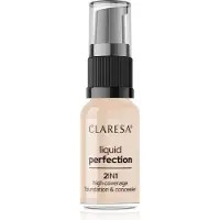 Claresa liquid perfection 2-in-1 concealer en foundation 102 warm medium 18gr.