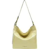 Liebeskind berlin Leren Schoudertas Chudy Paper Touch Crinkle Hobo Bag Light Mimosa Lichtgroen