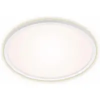 Briloner LED-plafondlamp Slim, dimbaar, wit / opaal, Woon-/ Eetkamer, Kunststof, Modern, LED plafondlamp
