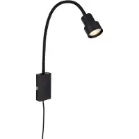 Briloner Leuchten TUSI bedlamp touch functie metaal zwaart 1xLED-GU10 5W 400lm 3000K flex arm aan/uit schakelaar