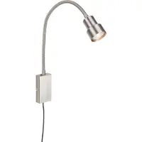 Briloner LED-wandlamp Tusi Comfort Light, alu / grijs / zink, Slaapkamer, metaal, Modern, LED wandlamp