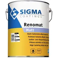 Sigma Renomat Matt | Matte Muurverf en Plafondverf 5 LTR - Wit