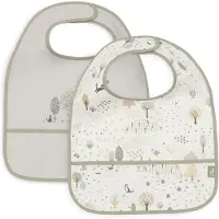 Jollein Slabbetjes Waterproof - 2 Stuks - 30 cm - Tiny Park.