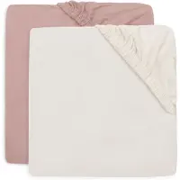 Jollein Hoeslaken Wieg 40/50x80/90 Jersey Wild Rose/Ivory 2st