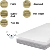 ZZZOO Matras Wieg + Topper 40x80 Airgosafe Beer
