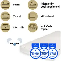 ZZZOO Matras Babybedje + Topper 60x120 Airgosafe Koala
