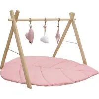 MorDesign Babygym en Speelkleed Leaf Wood Pink