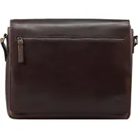 Jost Lund Aktetas Messenger Leer 41.5 cm Laptop compartiment bruin