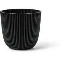 Capi Europe Bloempot Groove Textile Zwart D 21,5 H 20 Cm