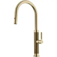 Franke Mythos Masterpiece - Keukenkraan FG 1554.504, met uittrekbare vuistdouche, goud 115.0711.558