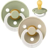 BIBS Fopspeen Round Glow Sage/Vanilla 6-18mnd 2st