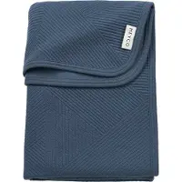 Meyco Deken Wieg Jaquard Pure Flannel Indigo